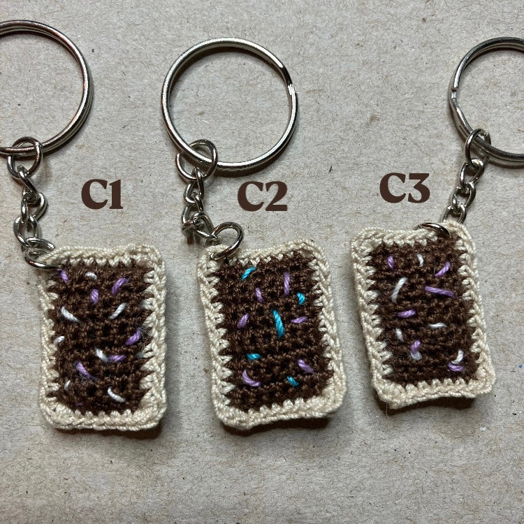 Micro Crochet Pop Tart Keychains