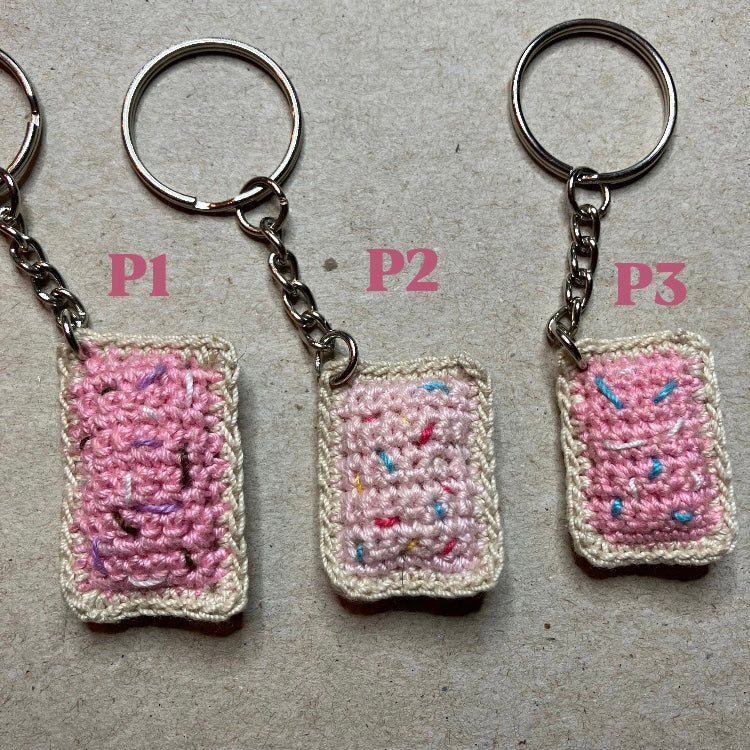 Micro Crochet Pop Tart Keychains