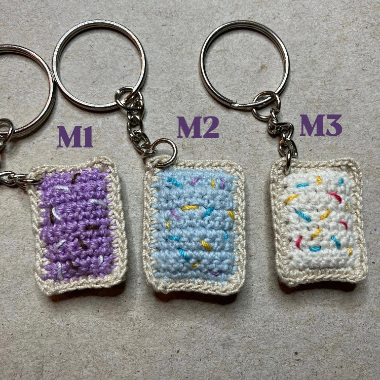 Micro Crochet Pop Tart Keychains