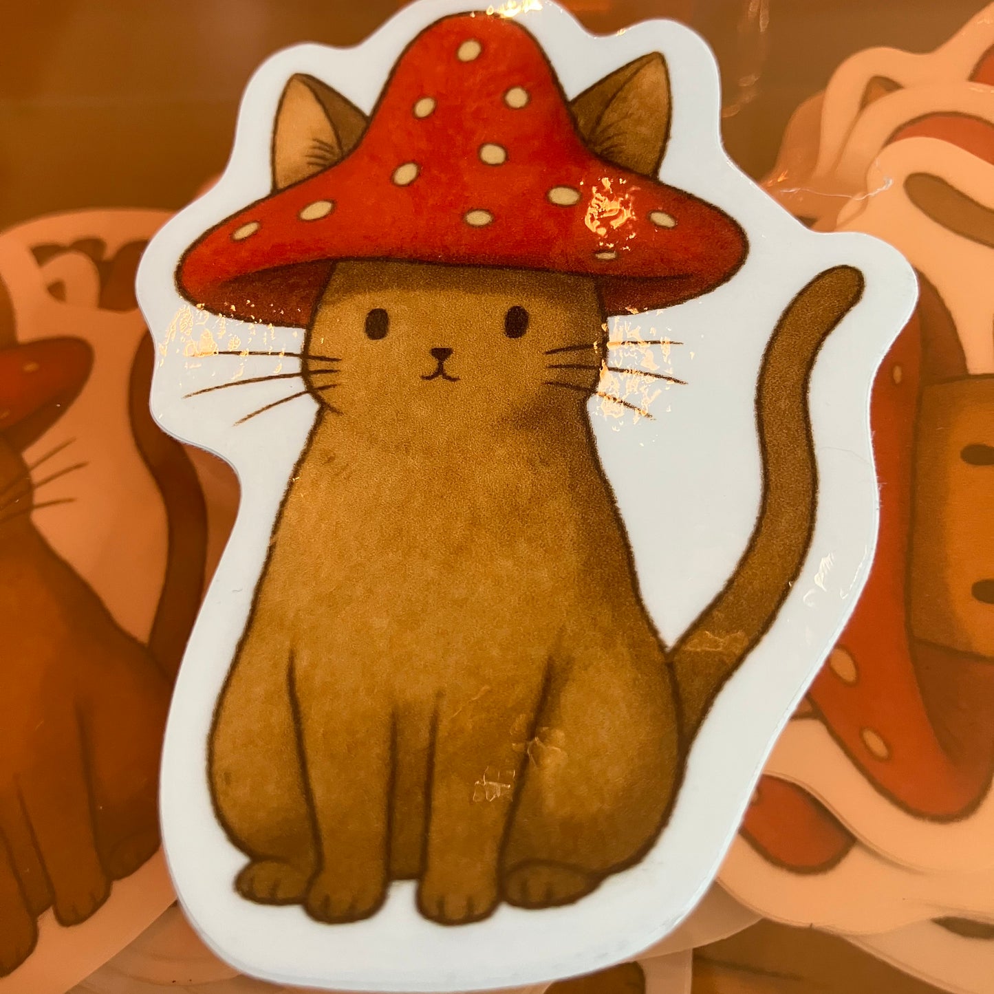 Meowshroom Waterproof Sticker