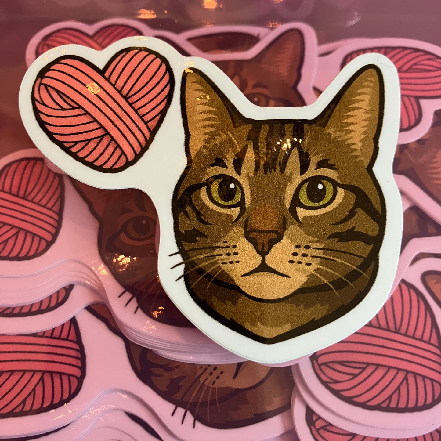 Comes With Cat Hair Logo Waterproof Sticker
