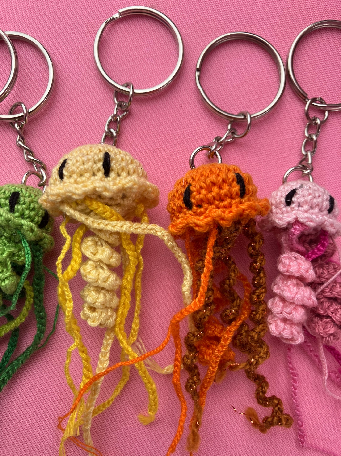 MicroCrochet Jellyfish Keychains