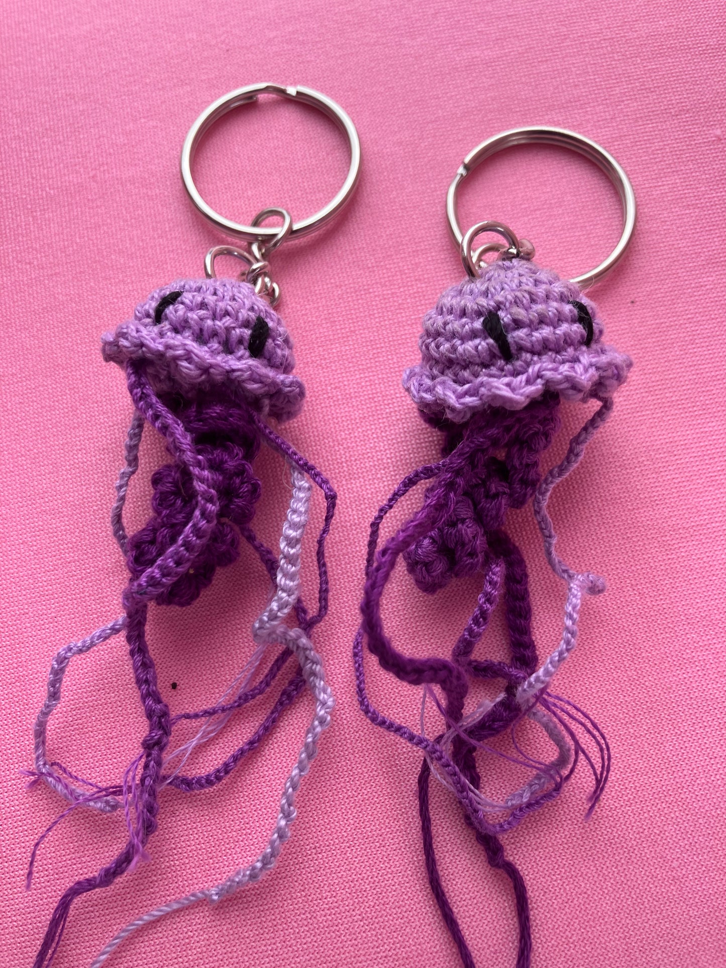 MicroCrochet Jellyfish Keychains