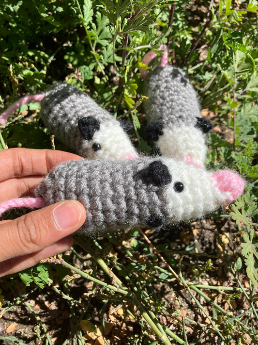 Crochet Possum Cat Toys with Catnip