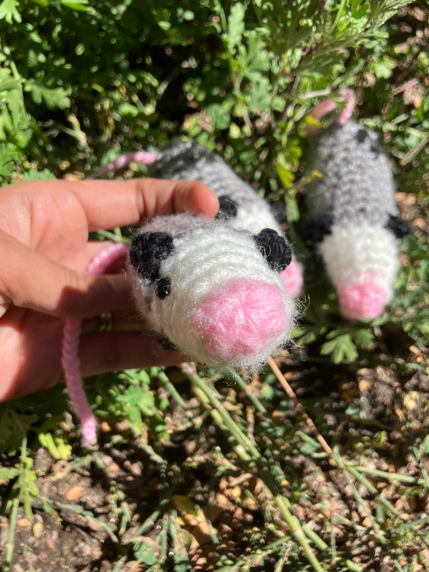 Crochet Possum Cat Toys with Catnip