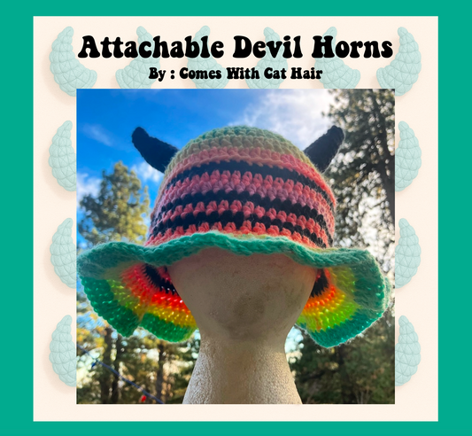 Attachable Devil Horns PDF Pattern