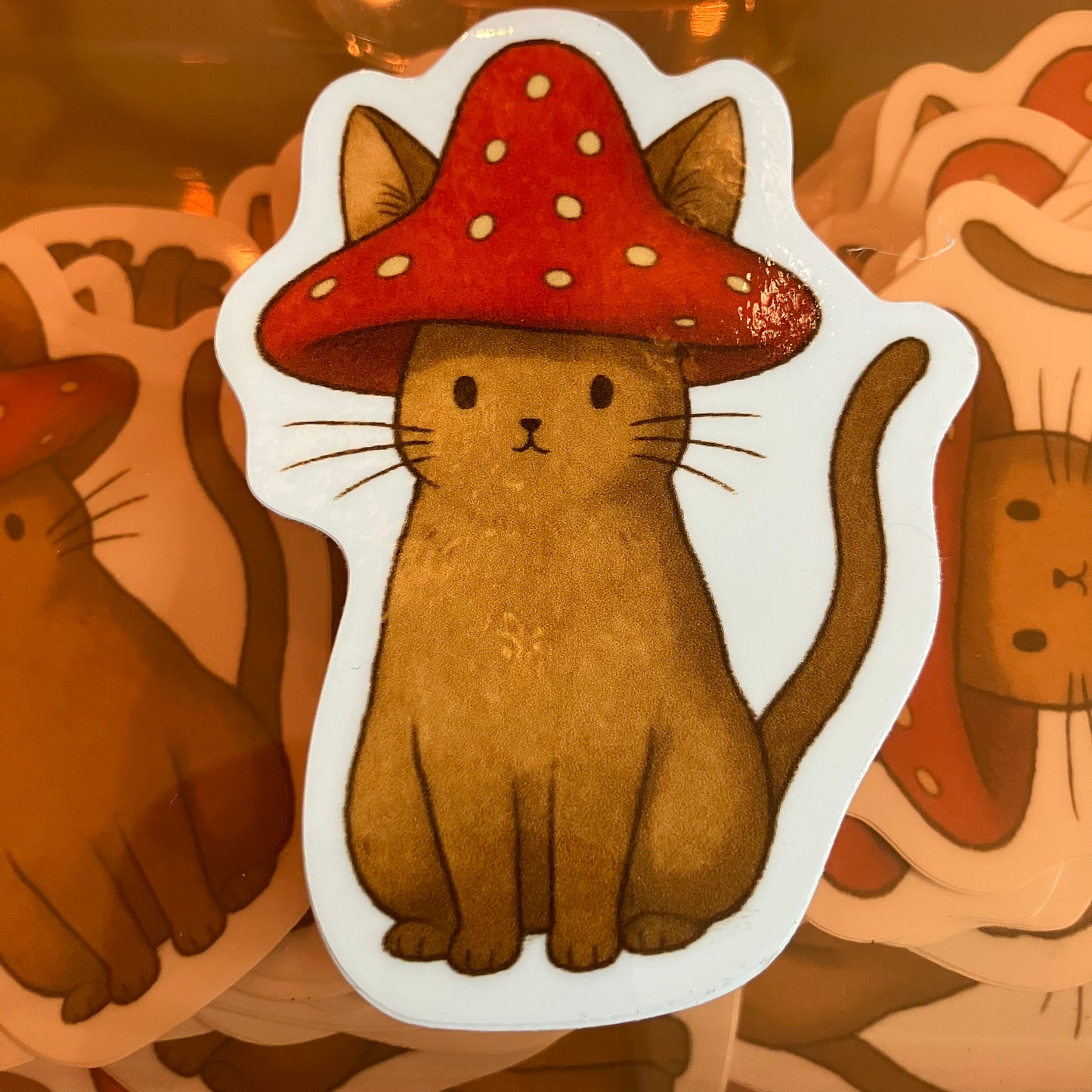 Meowshroom Waterproof Sticker
