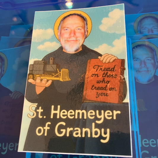 Waterproof St. Marvin John Heemeyer Stickers