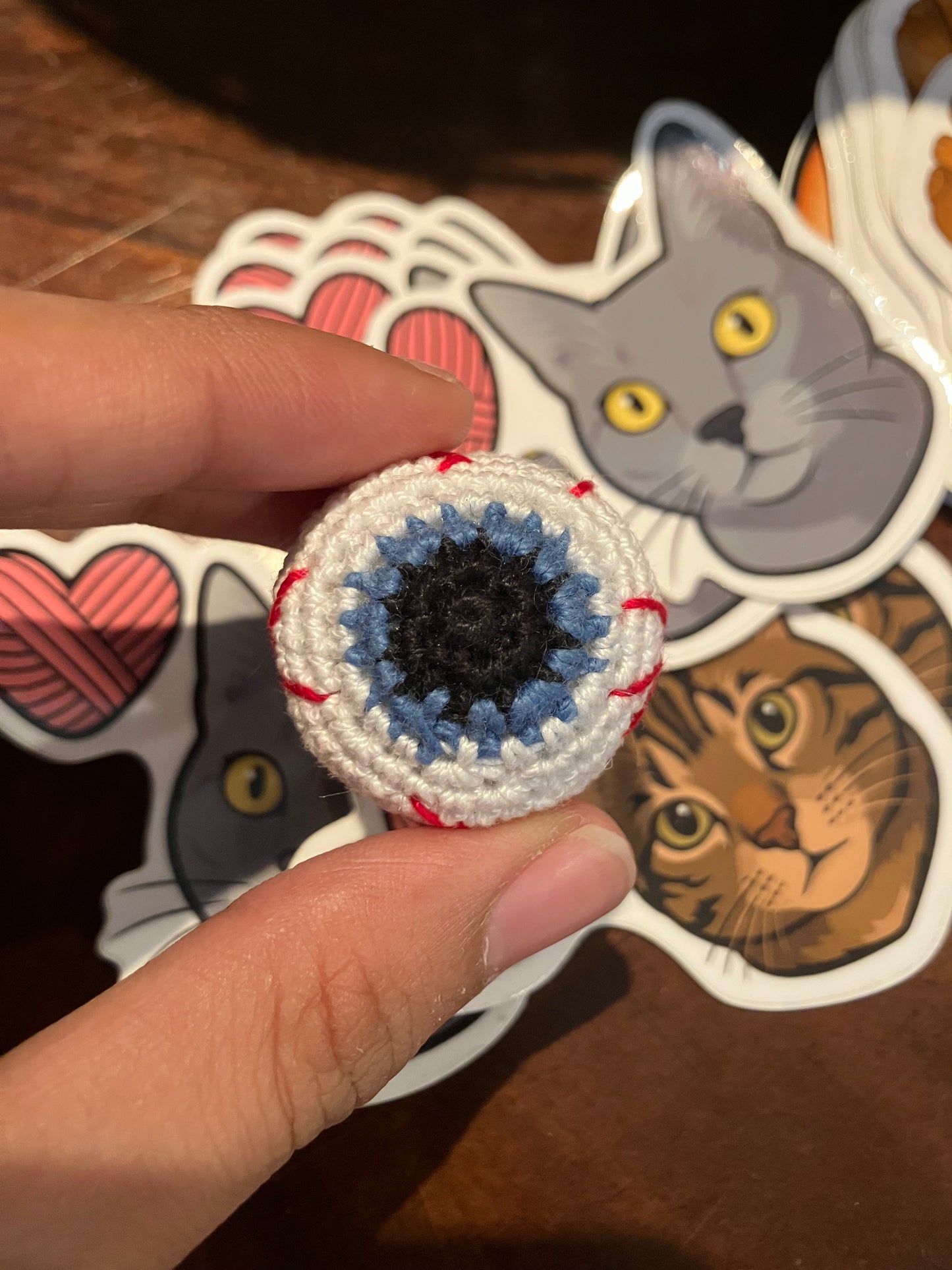 MicroCrochet Eyeball Keychains