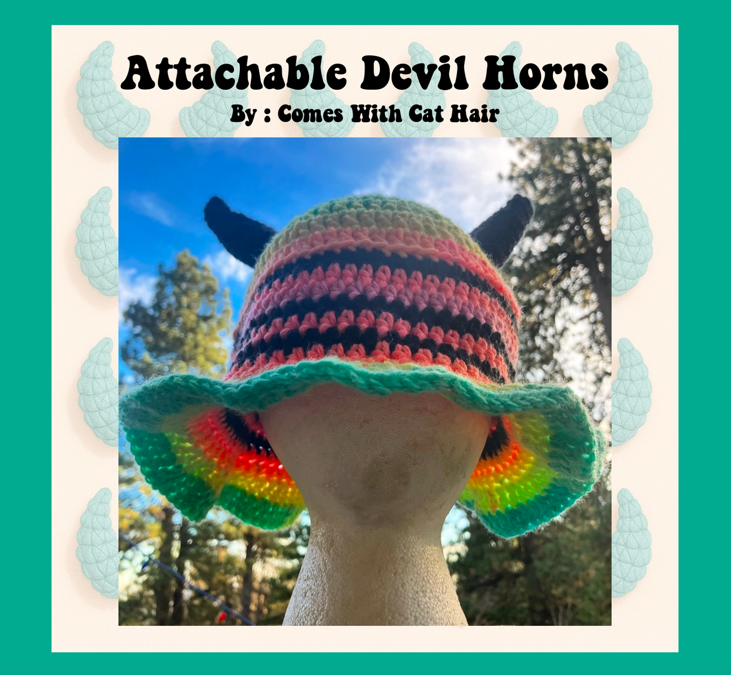Attachable Devil Horns PDF Pattern