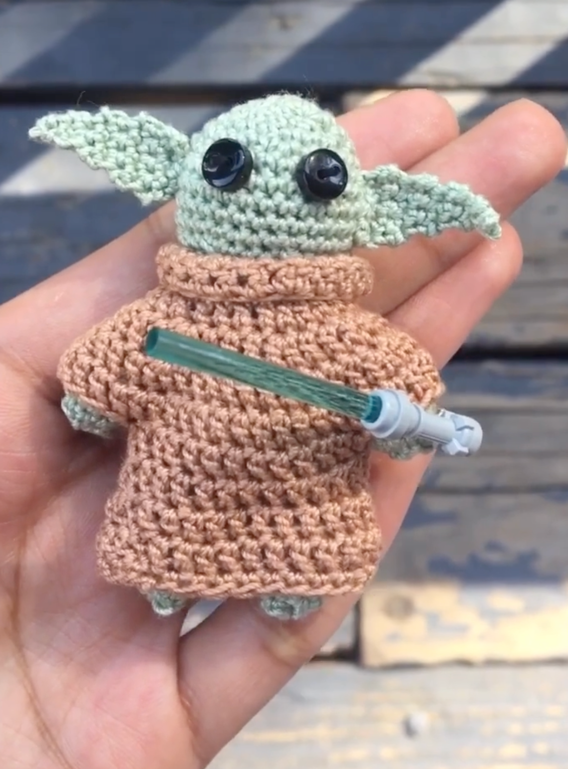 Micro Crochet Yoda Doll